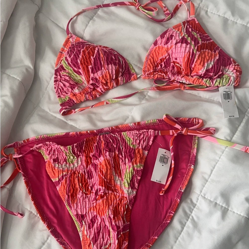 Old Navy Pink and Orange Bikini Set